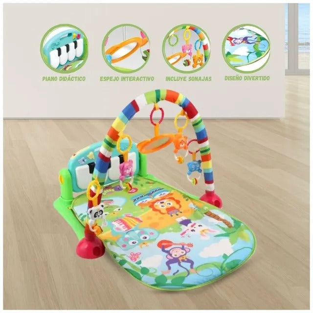 Huanger Baby Piano Fitness Rack With Playing Toys.