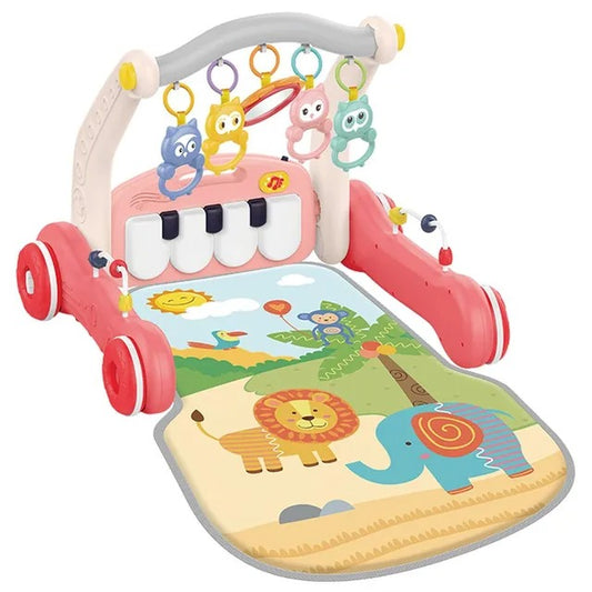 Huanger 2-in-1 Baby Musical Piano Playmat & Walker