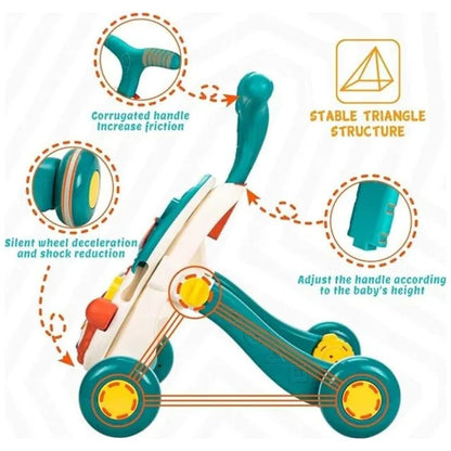 Huanger 2-in-1 Baby Walker Activity Table