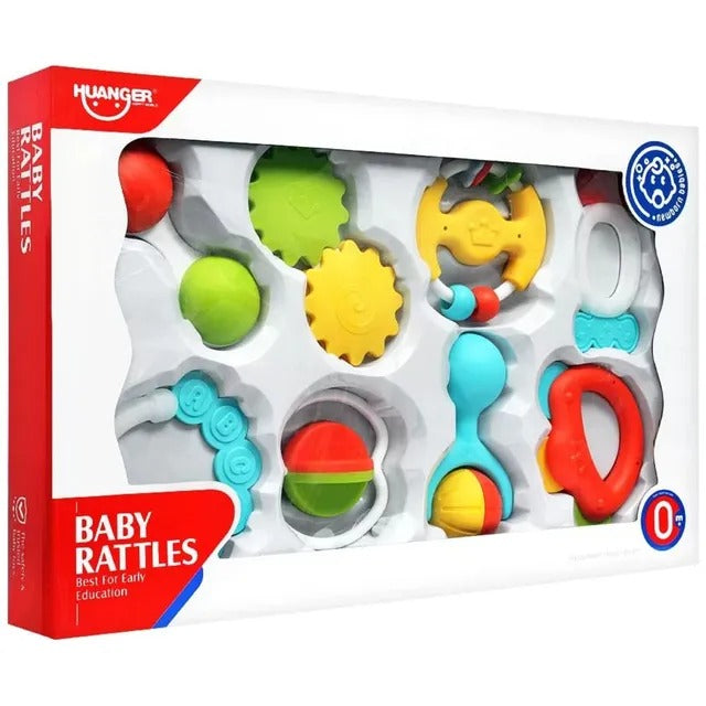 Huanger Baby Rattles & Teether Gift Set 8 Pieces