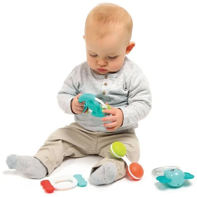 Huanger Baby Rattles & Teether Gift Set 8 Pieces