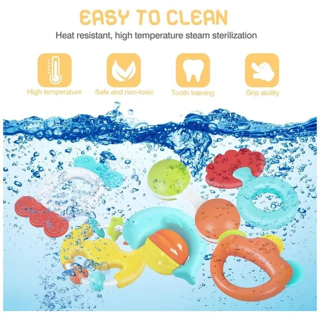 Huanger Baby Rattles & Teether Sensory Set 12 Pieces