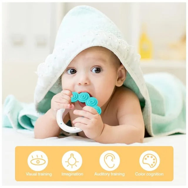 Huanger Baby Rattles & Teether Sensory Set 12 Pieces