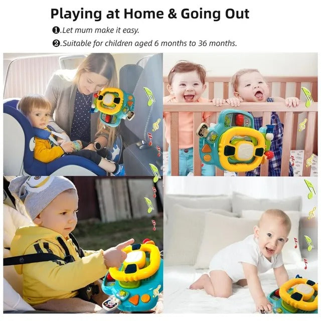 Huanger Kids Musical Smart Steering Wheel Simulation