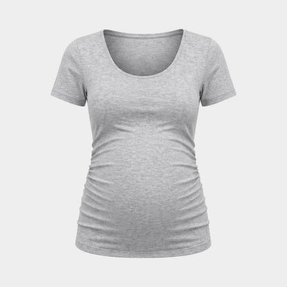 Become a Mom Tube Tee (Grey, Large)
