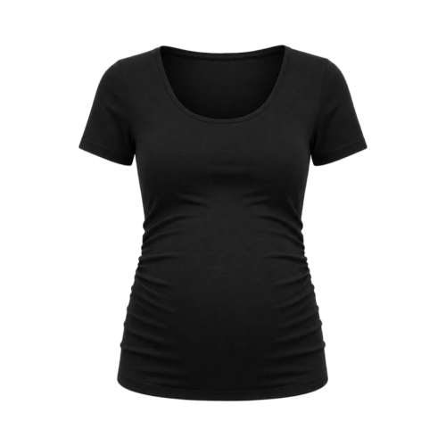 Become a Mom Tube Tee (Black, Medium)