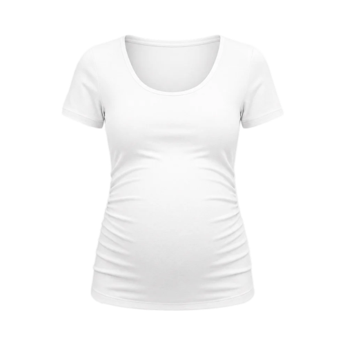Become a Mom Tube Tee (White, Large)