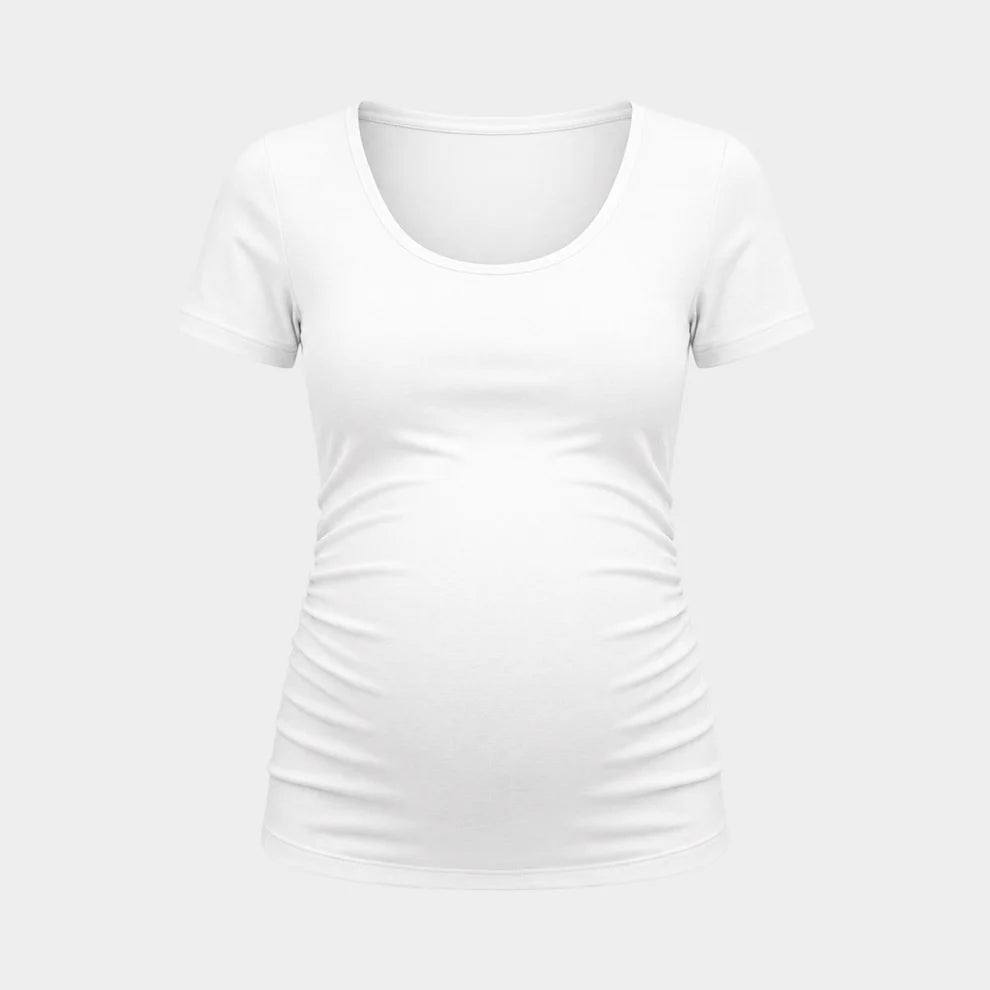 Become a Mom Tube Tee (White, Large)