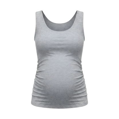 Become a Mom Tank Top (Grey, Large)