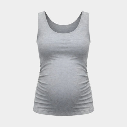 Become a Mom Tank Top (Grey, Large)