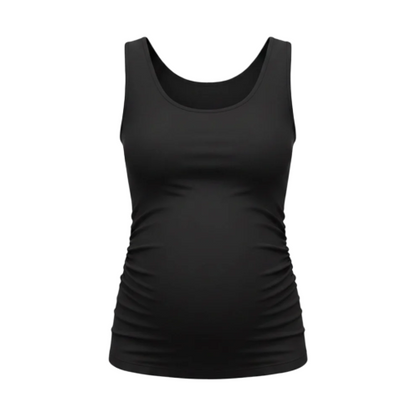 Become a Mom Tank Top (Black, Medium)