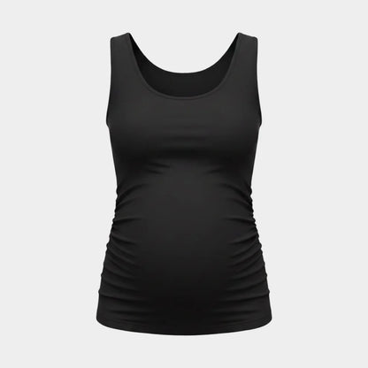 Become a Mom Tank Top (Black, Medium)