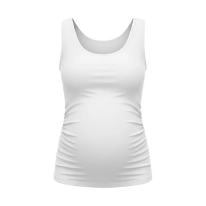 Become a Mom Tank Top (White, Large)