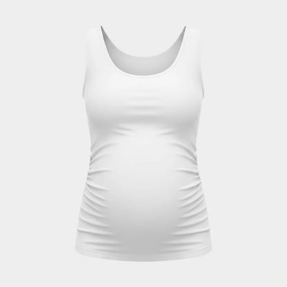 Become a Mom Tank Top (White, Large)