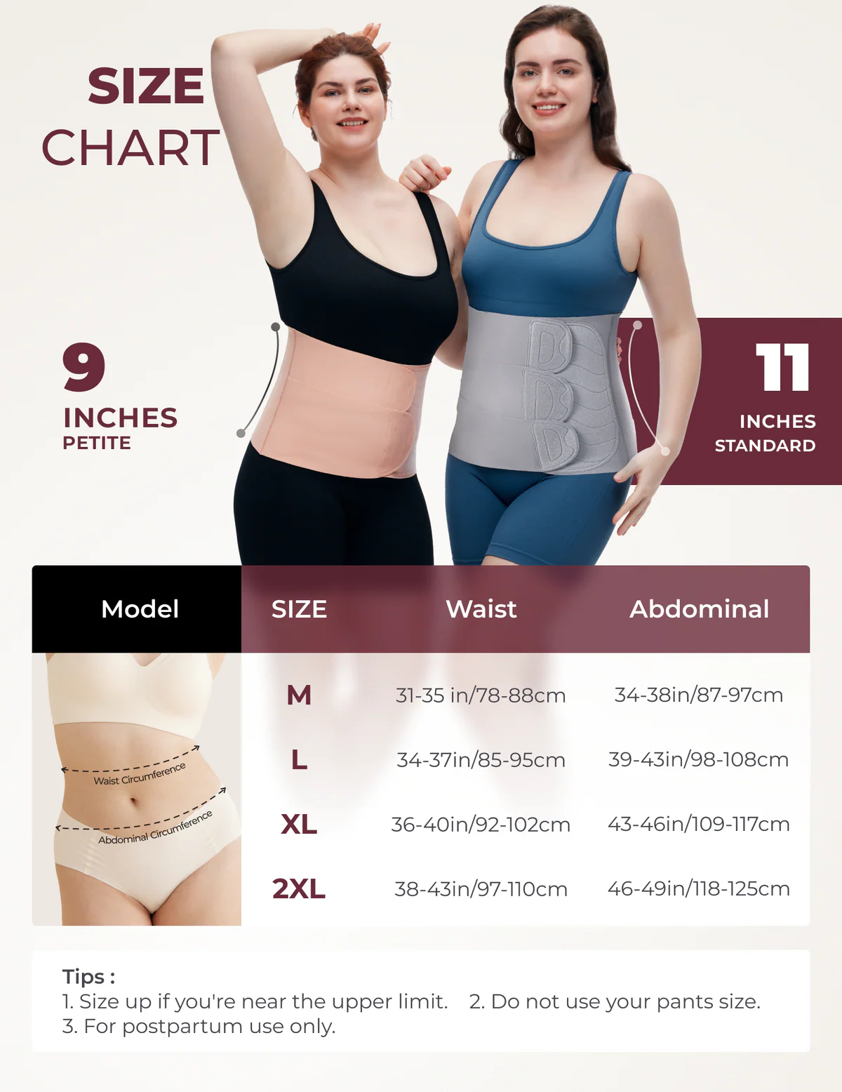 Momcozy Postpartum Belly Wrap Petite (Black)