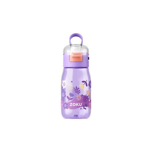 زوكو زجاجة شرب للأطفال باللون الأرجواني بغطاء قلّاب 475ml