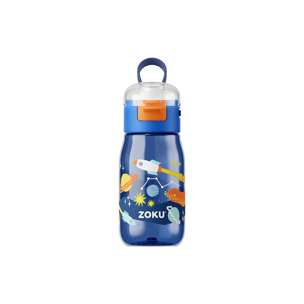 Zoku Blue Space Kids Flip Bottle 475ml