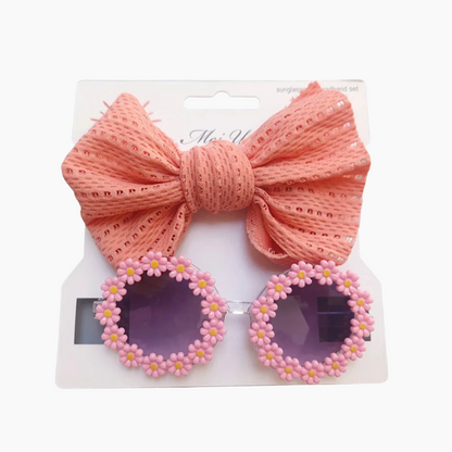 Sunglasses Flower With Headbands Set.