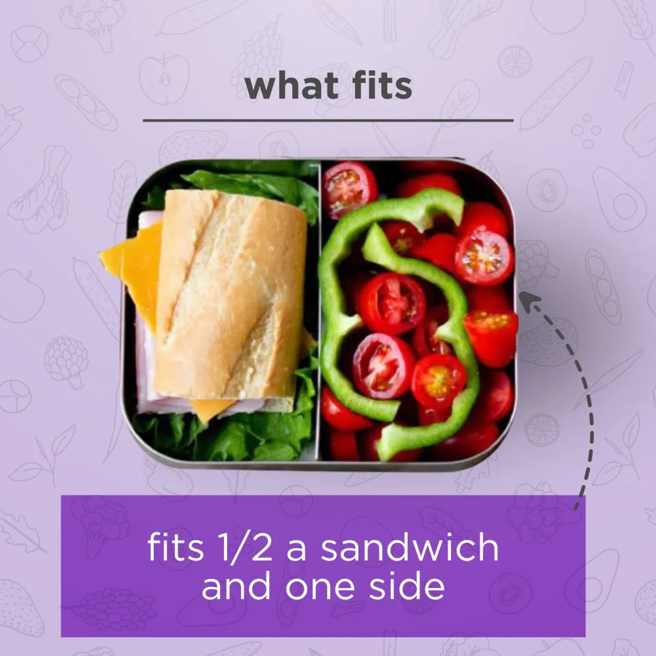 علبة غداء مقسمة من الفولاذ المقاوم للصدأ من Lunchbots
