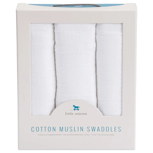Little unicorn Cotton Muslin Swaddle 3 Pack -