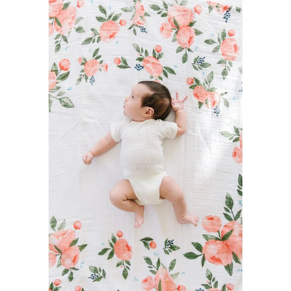 Little Unicorn - Photo Blanket - Watercolor Roses