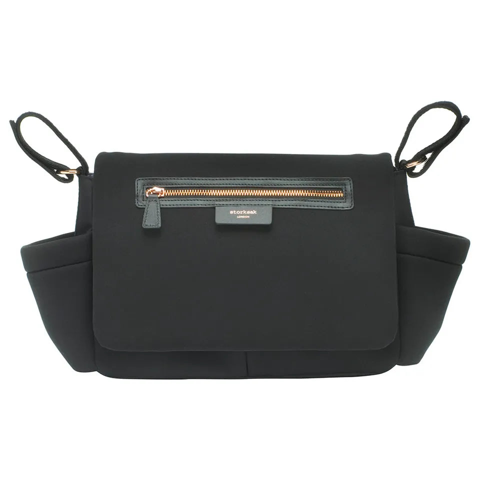 Storksak Stroller Organizer Luxe - Scuba (Black & Gold)
