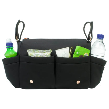 Storksak Stroller Organizer Luxe - Scuba (Black & Gold)