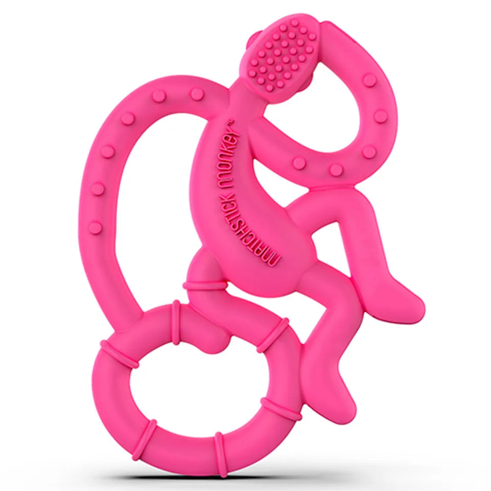 Matchstick Monkey - Mini Monkey Teether - Pink