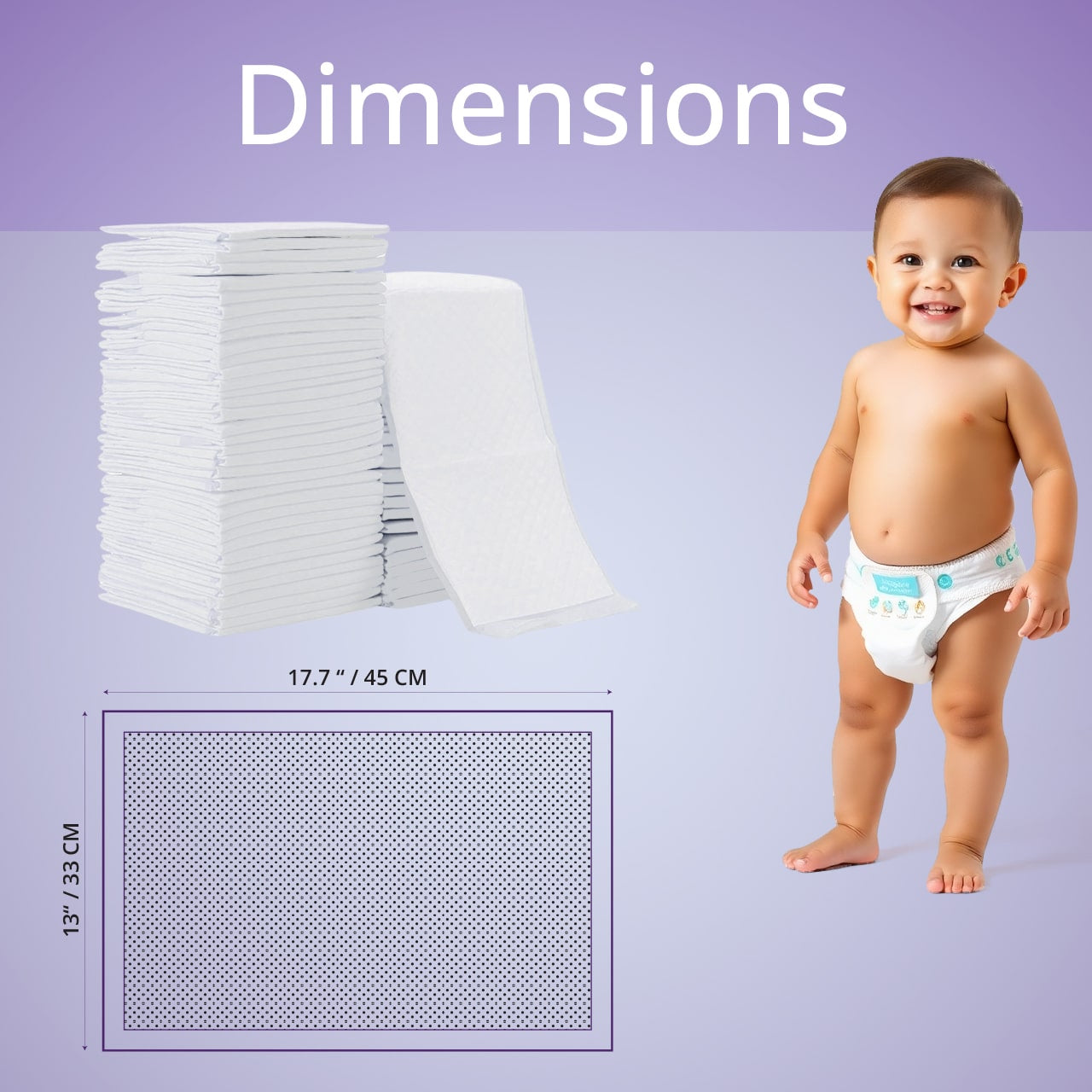 VidaMom Disposable Diaper Changing Mats - Pack of 100 pcs