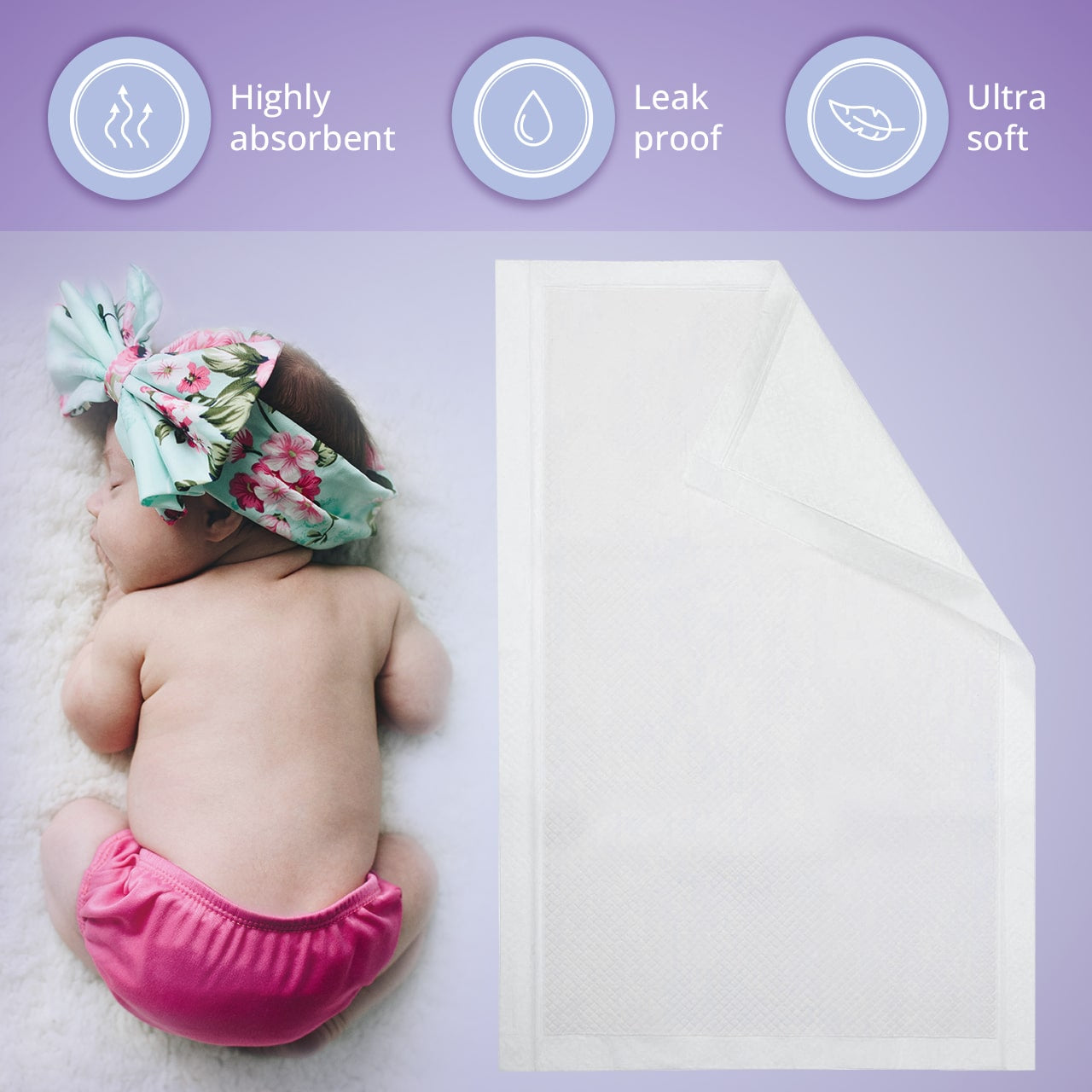 VidaMom Disposable Diaper Changing Mats - Pack of 100 pcs