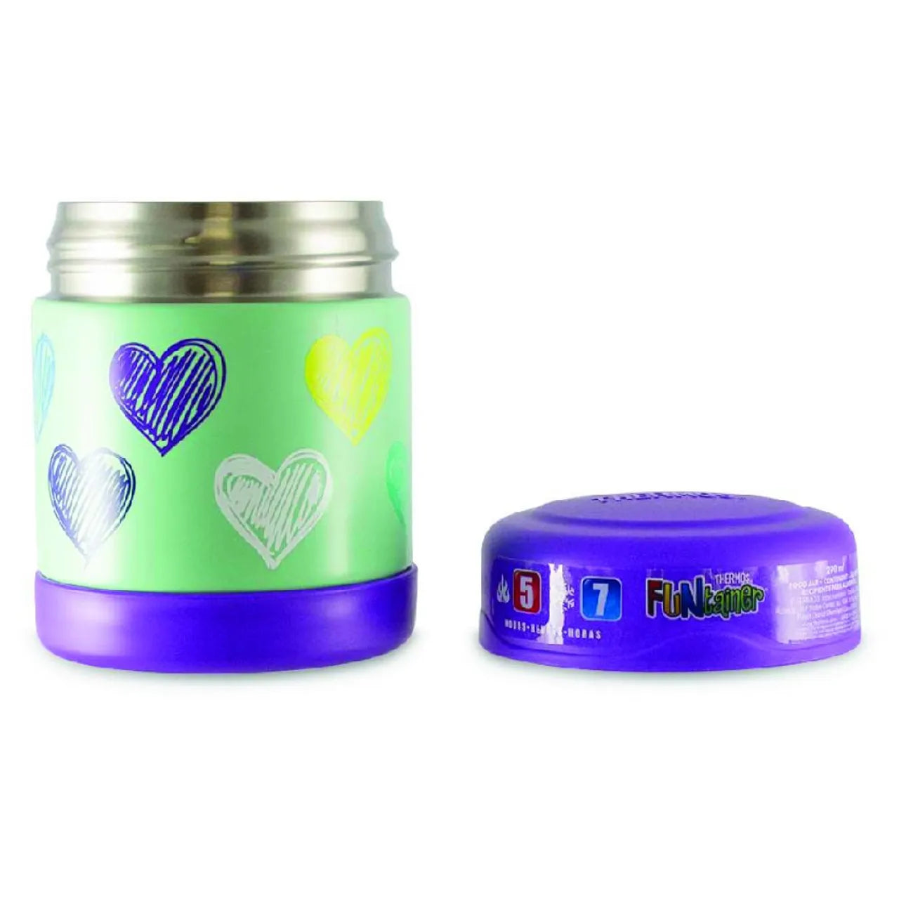 Thermos- Funtainer Stainless Food Jar 290ml- hearts