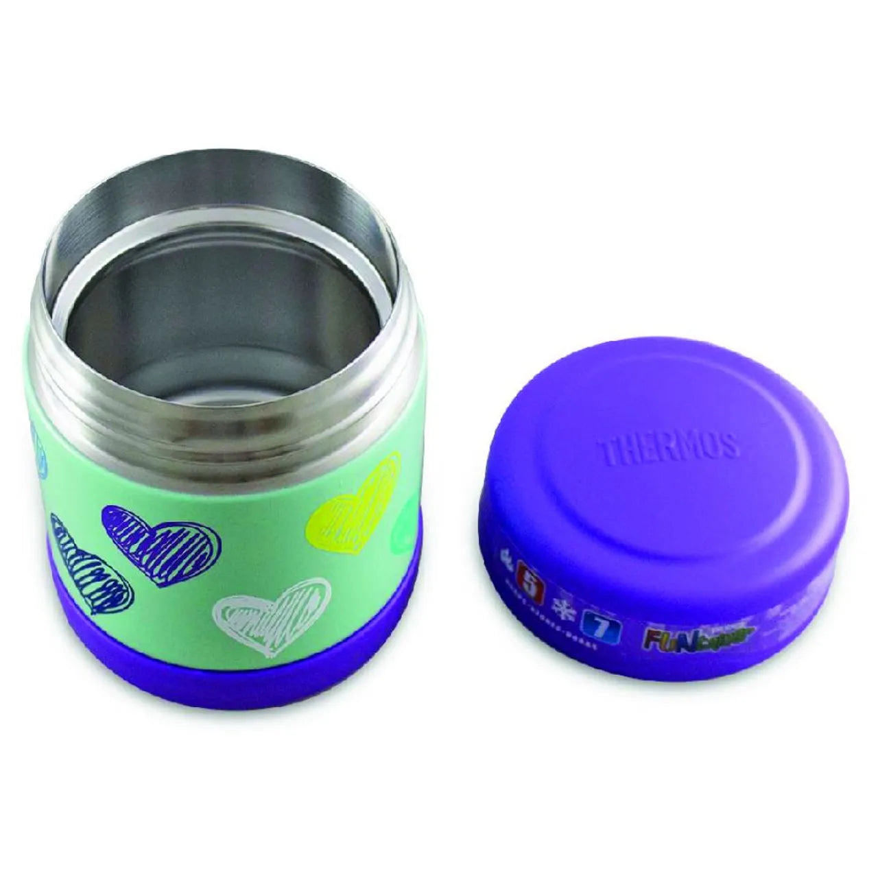 Thermos- Funtainer Stainless Food Jar 290ml- hearts