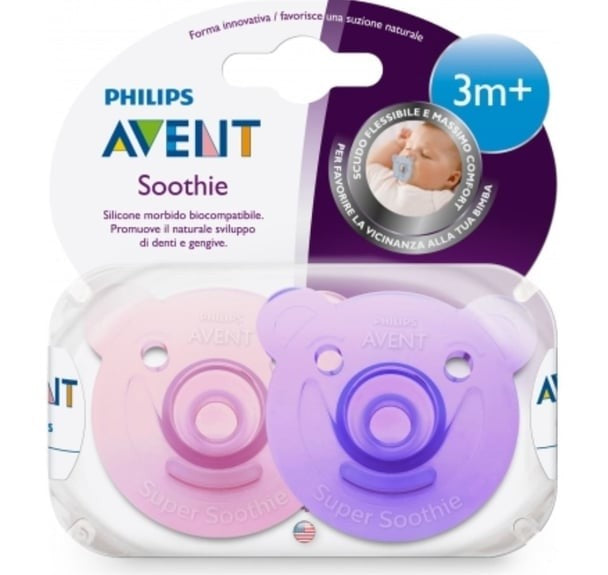 Philips Avent Soothie 3m+ Girl 2pcs