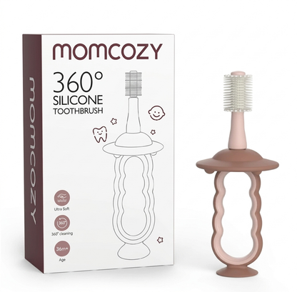 Momcozy 360° Baby Silicone Toothbrush and Tounge Cleaner