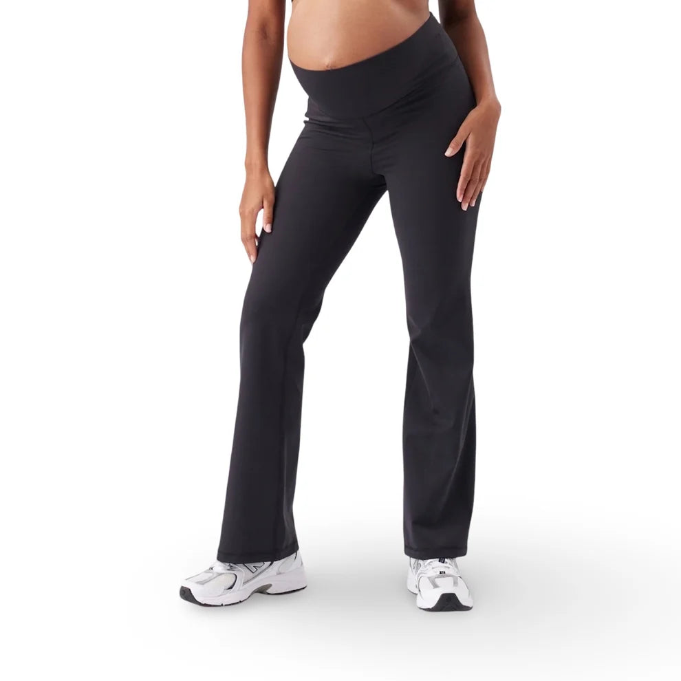Become a Mom Active Bootcut Pants (Black, Medium)