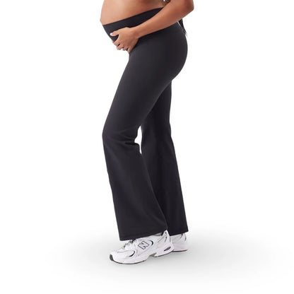 Become a Mom Active Bootcut Pants (Black, Medium)