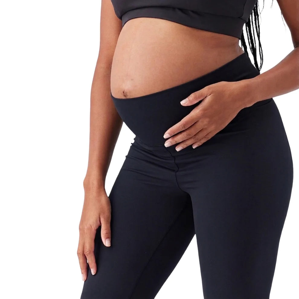 Become a Mom Active Bootcut Pants (Black, Medium)