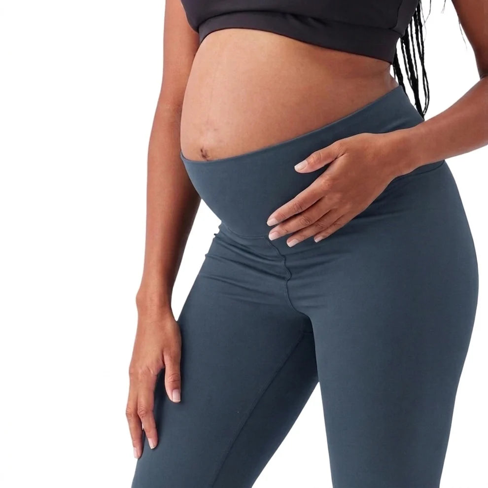 Become a Mom Active Bootcut Pants (Steel Blue, Medium)