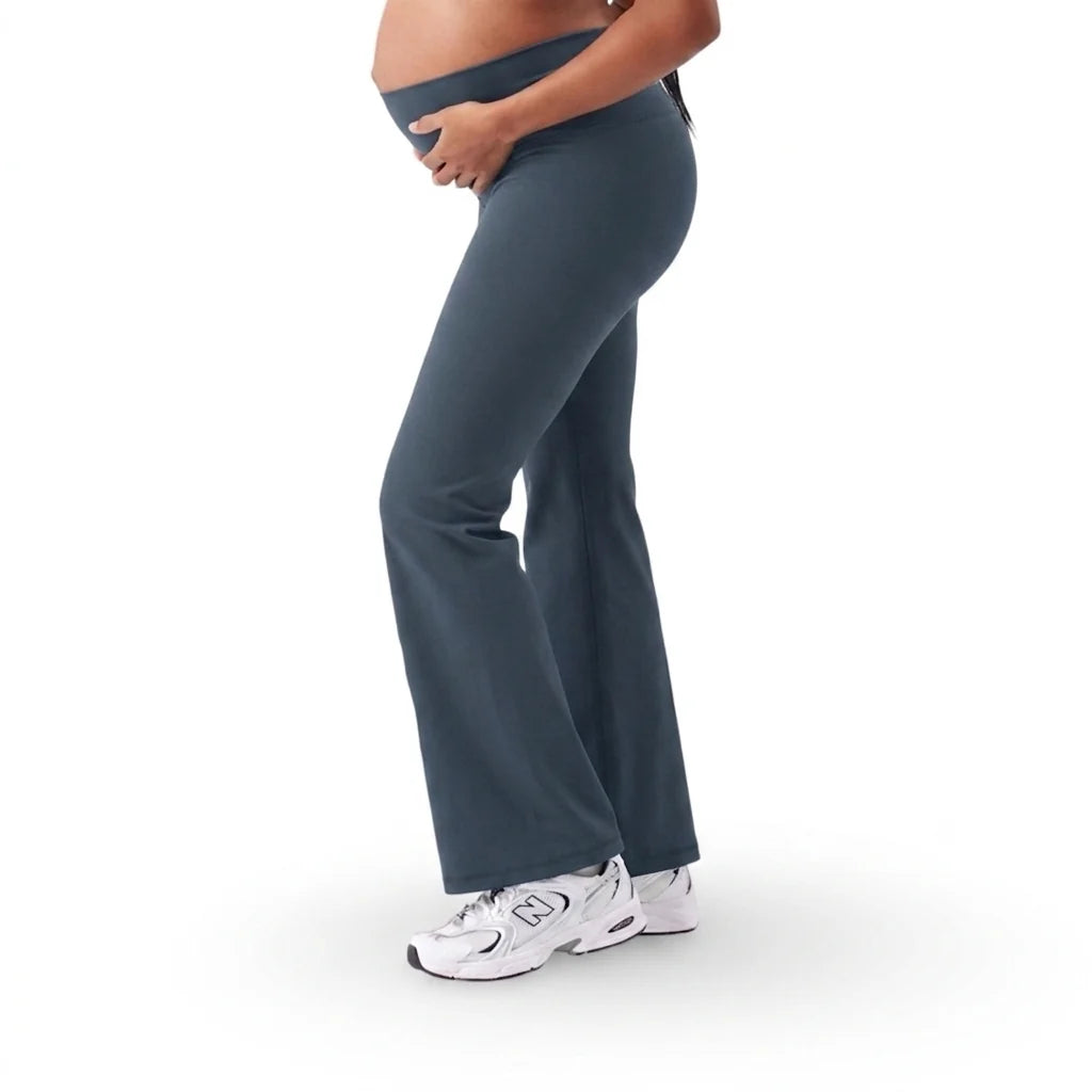 Become a Mom Active Bootcut Pants (Steel Blue, Medium)
