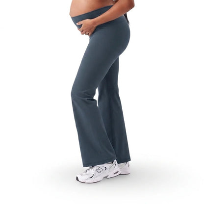 Become a Mom Active Bootcut Pants (Steel Blue, Medium)
