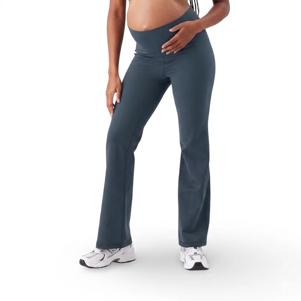 Become a Mom Active Bootcut Pants (Steel Blue, Medium)