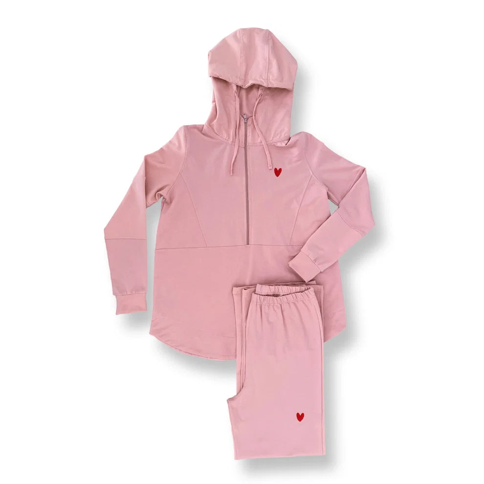 Become a Mom Maternity Tracksuit (Rose, XL)