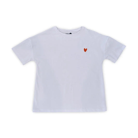 Become a Mom Mama Heart Short Sleeve Tee (White, XL)