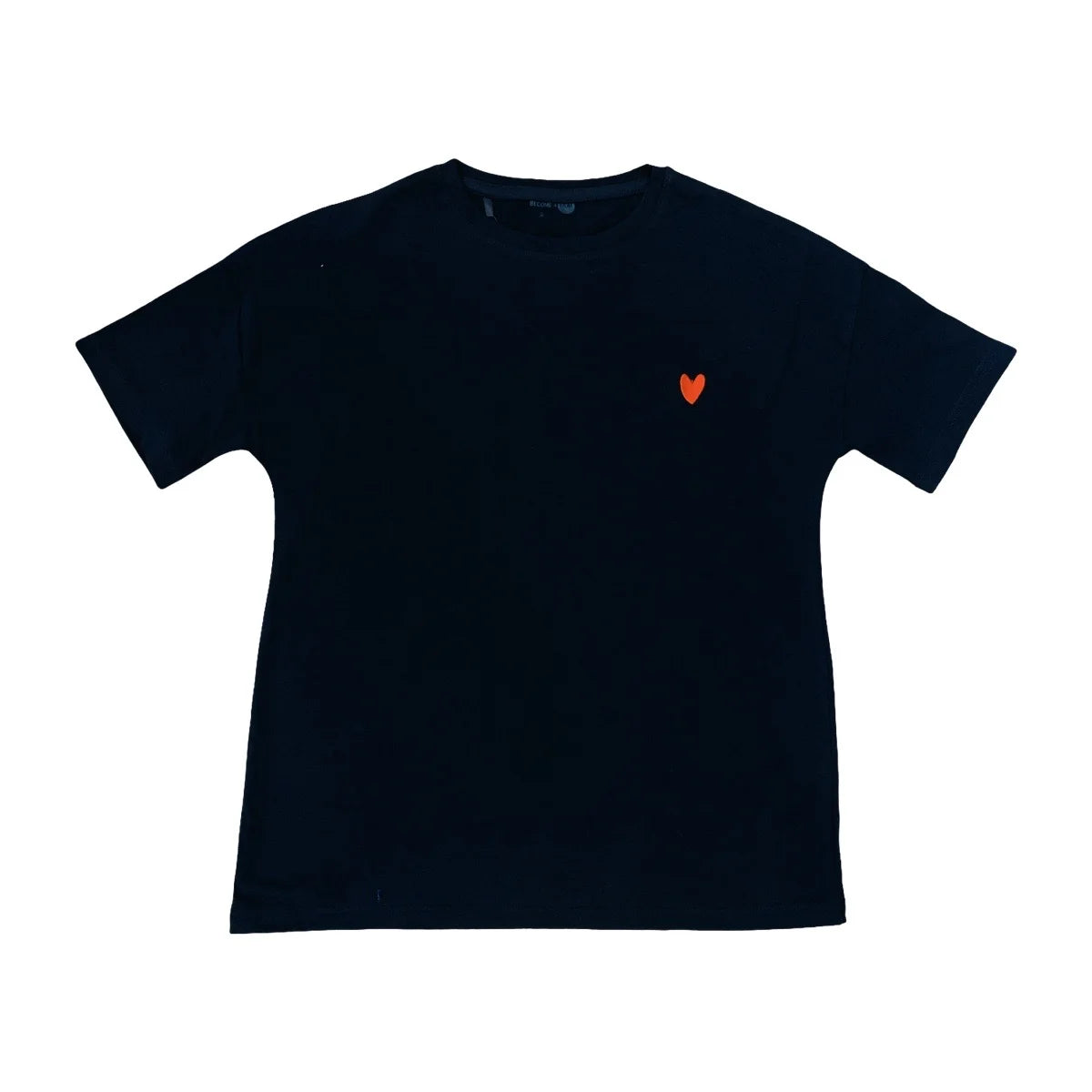 Become a Mom Mama Heart Short Sleeve Tee (Black, Large)