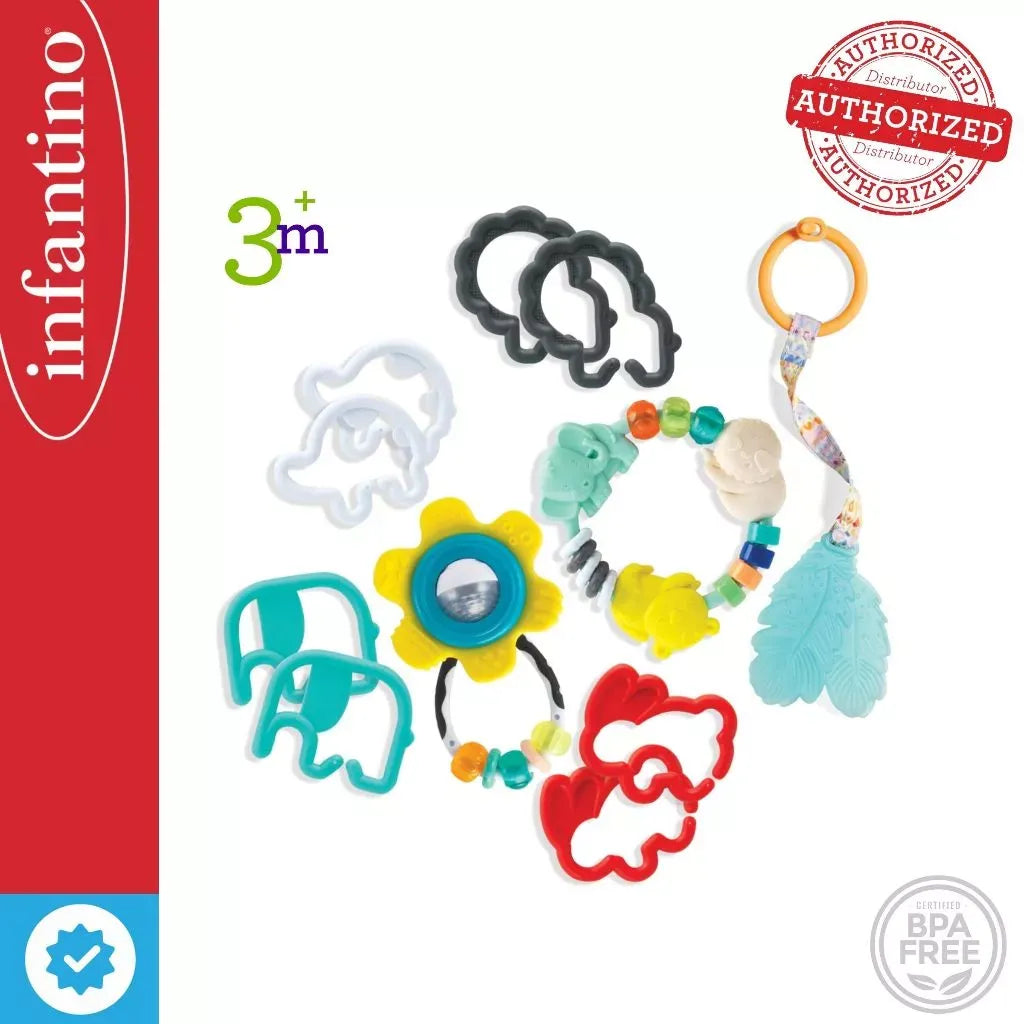 Infantino Teether and Rattles Baby Gift Set