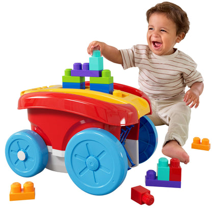 MEGA BLOKS First Builders Block Scooping Wagon with Storage – 20 Pieces