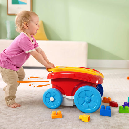 MEGA BLOKS First Builders Block Scooping Wagon with Storage – 20 Pieces