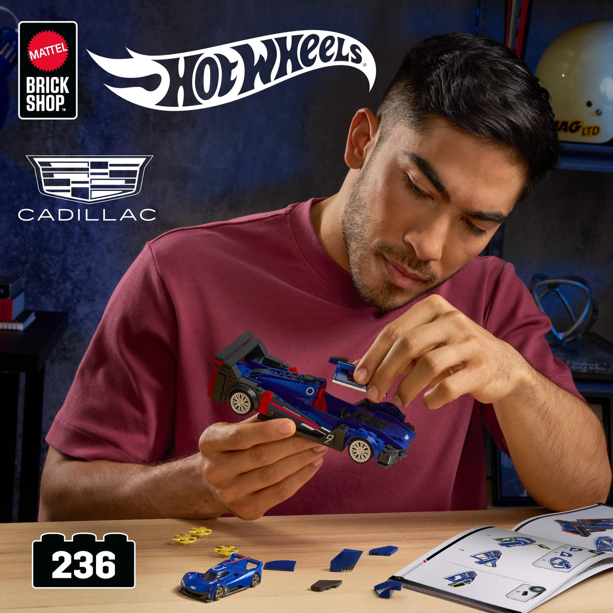 Mattel Brick Shop Hot Wheels Cadillac Project GTP Hypercar Building Set