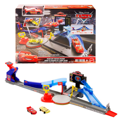 Mattel Disney Pixar Cars Piston Cup Stunting Speedway Playset with Lightning McQueen – 25 Pieces