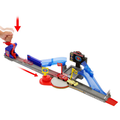 Mattel Disney Pixar Cars Piston Cup Stunting Speedway Playset with Lightning McQueen – 25 Pieces